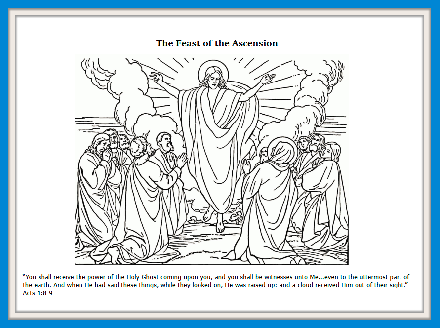 catholic ascension coloring pages